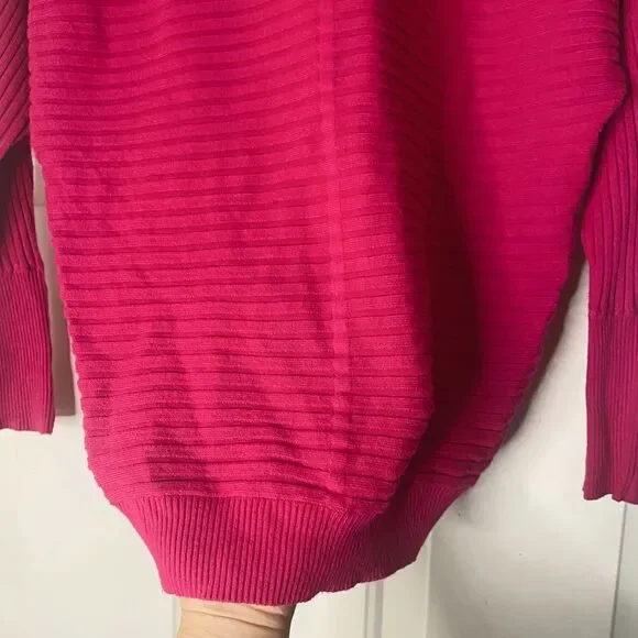 New York & Company Lace-Up Cuff Dolman Sweater - Picture 4 of 9